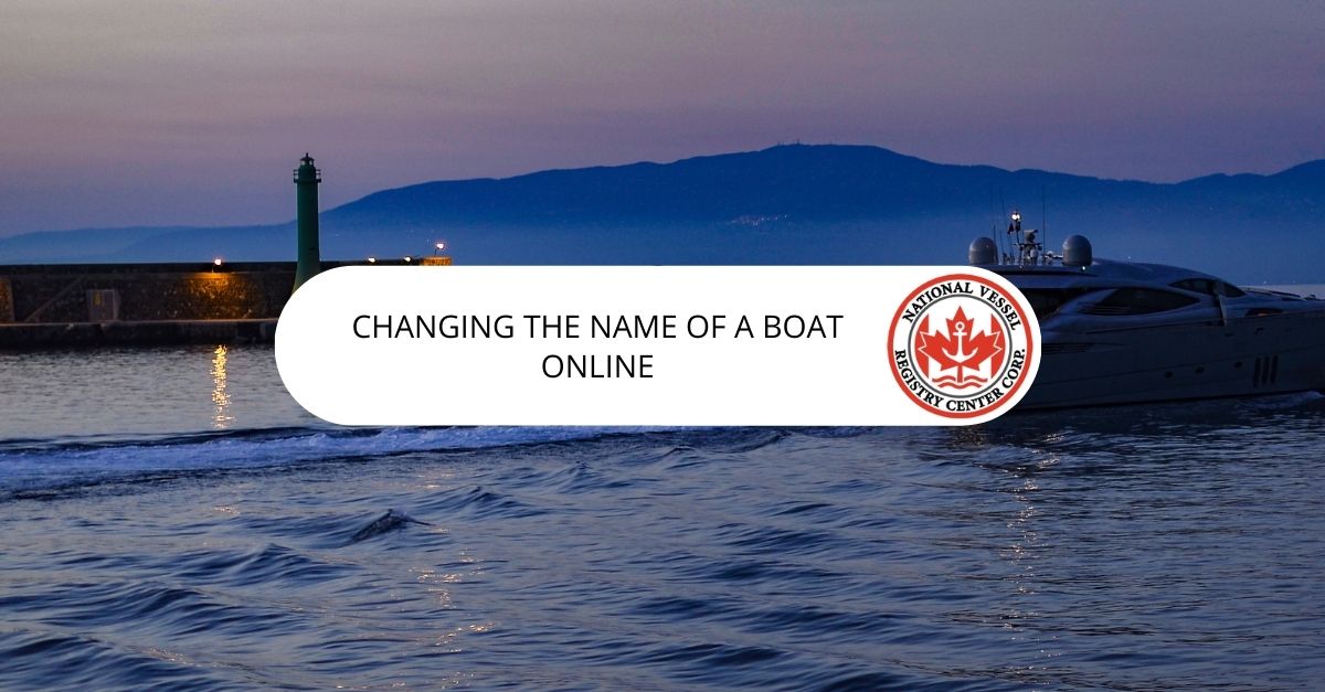 Changing the Name of a Boat Online