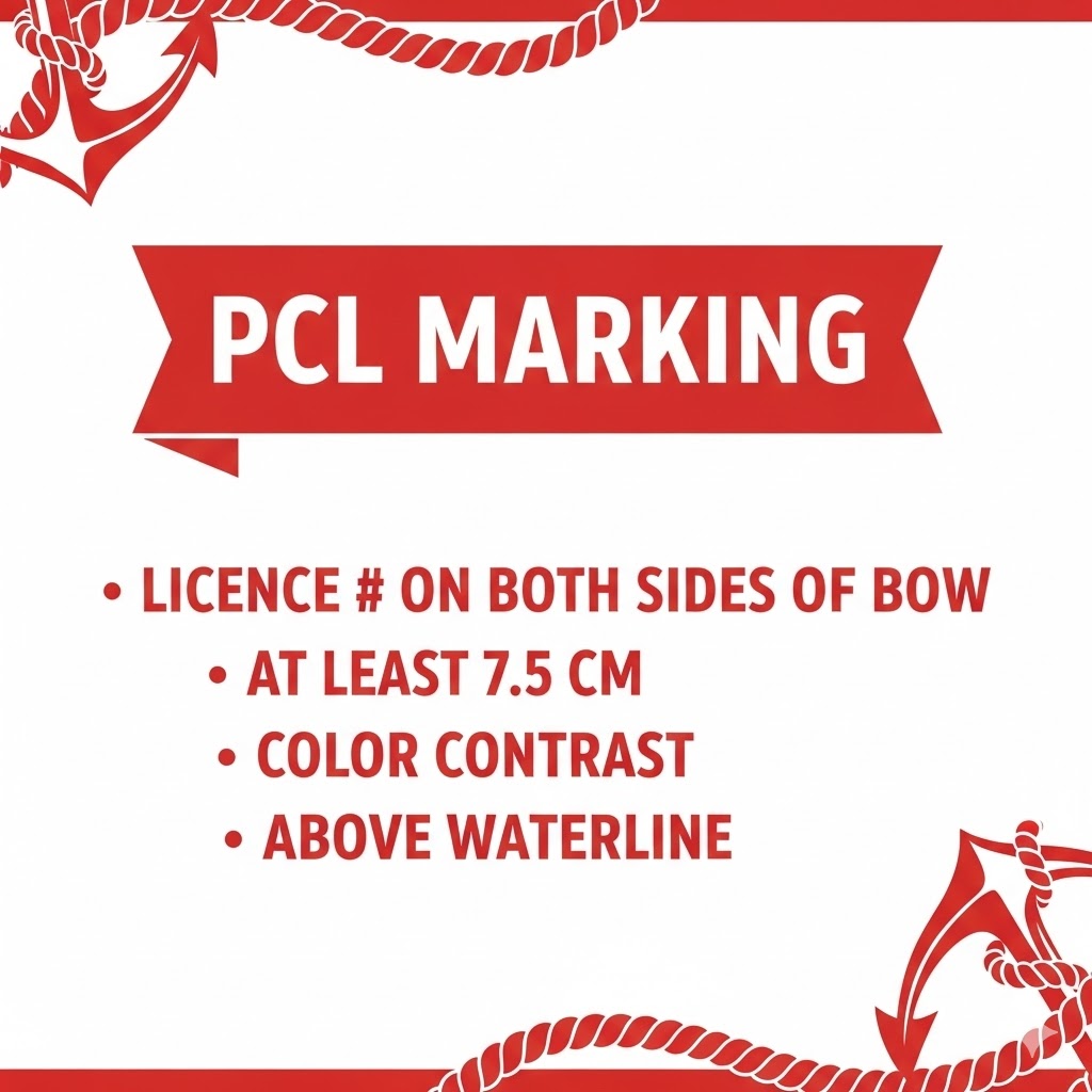 Pleasure Craft Licence Marking Requirements