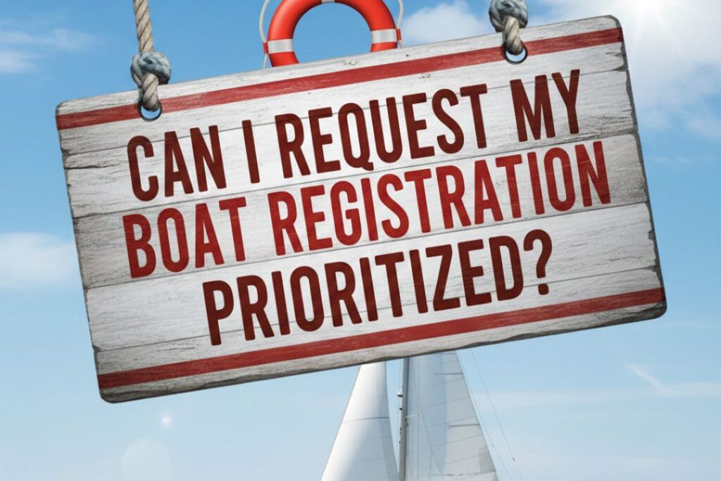 Can I Request My Boat Registration Prioritized?