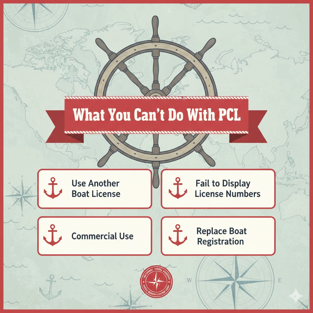 licenced pleasure craft