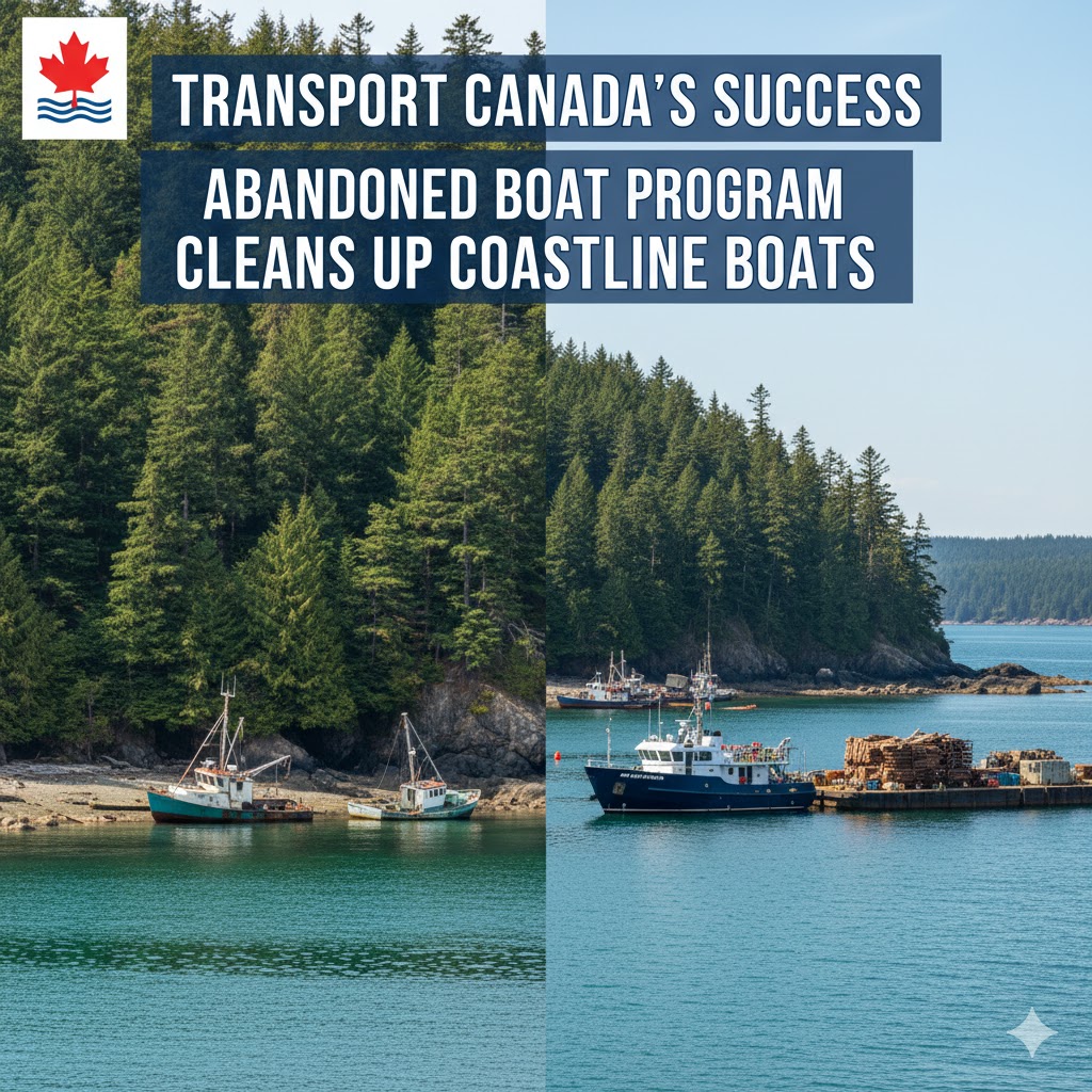 Transport Canada's Success: Abandoned Boat Program Cleans Up Coastline Boats
